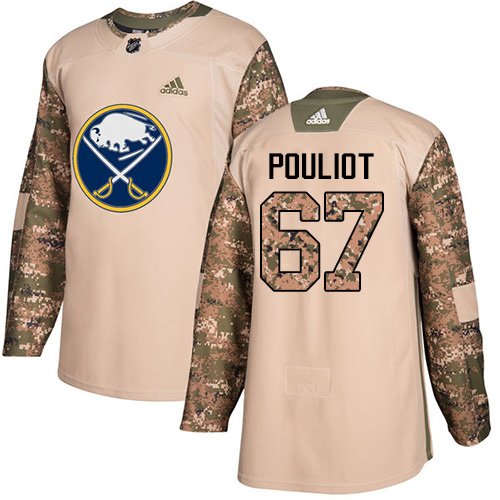 Adidas Sabres #67 Benoit Pouliot Camo Authentic Veterans Day Stitched NHL Jersey